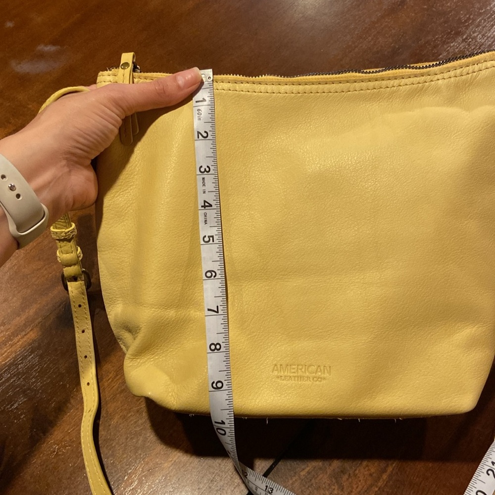 American Leather Yellow Crossbody Bag. - Picture 14 of 16